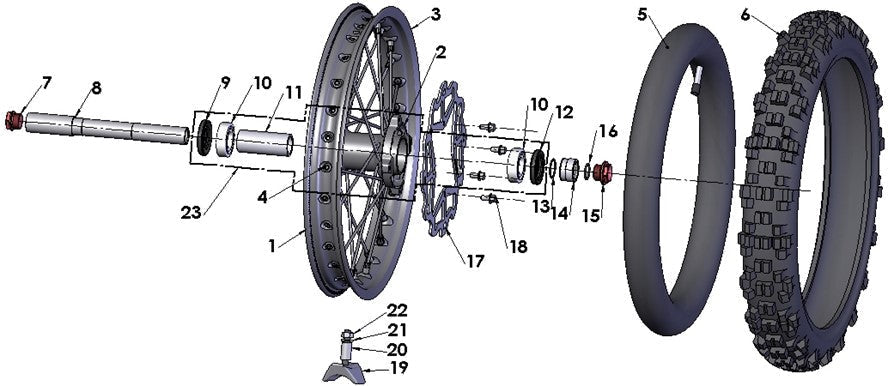 HUB - FRONT - 28 SPOKE - 2018 - 2022