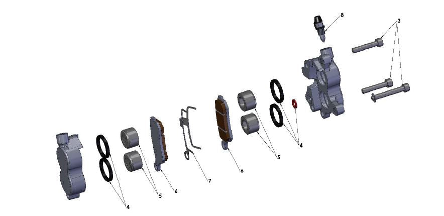BRAKE - CALIPER FASTENER KIT - ZL150