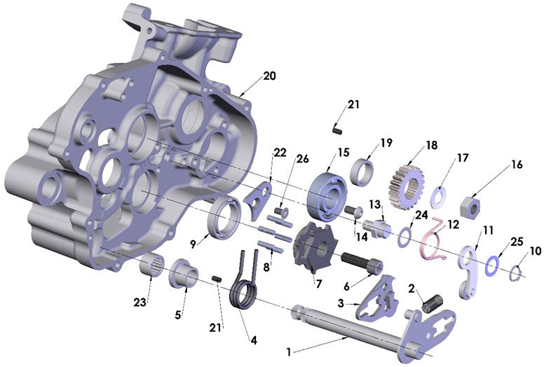 SHIFTER SHAFT W/ PIVOT PLATE - 2015 - 2023