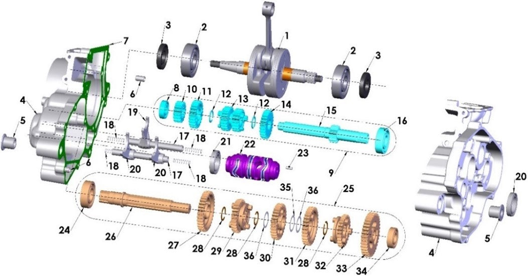 GEAR - 3/4TH INPUT 18/21T - INVOLUTE