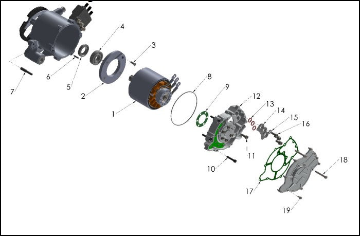 HOUSING - MOTOR - WIRE SIDE