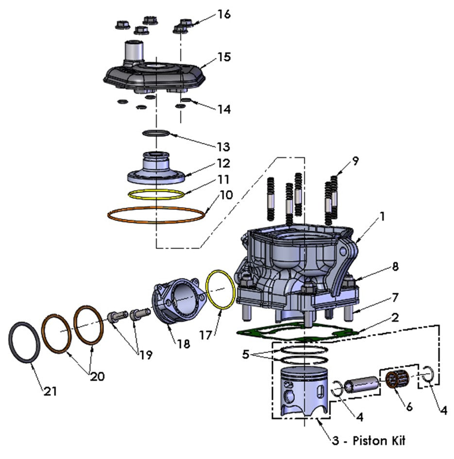 ACCESSORY. REBUILD KIT - TOP END - CX65 ENGINE - C PISTON