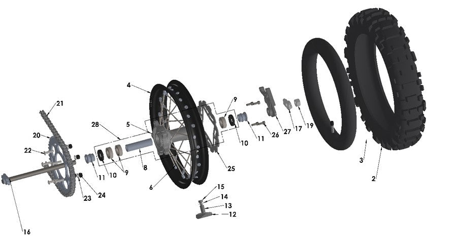 TIRE - REAR - 80/100-12 - DUNLOP MX34