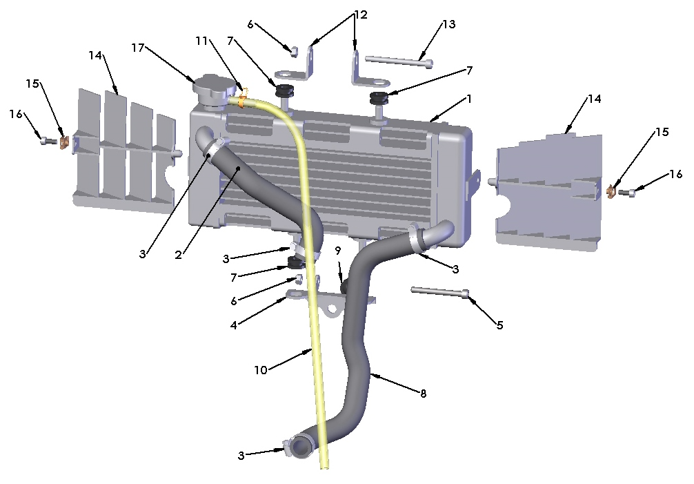 HOSE RADIATOR OVERFLOW JR/P3