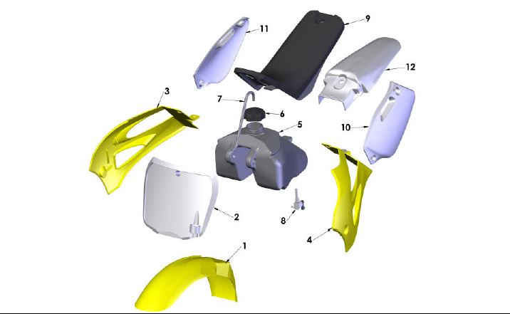 WHITE. FENDER - REAR - JR/P3 - WHITE