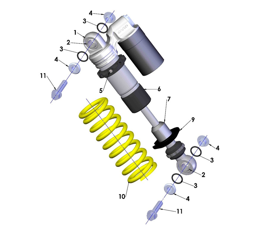 SHOCK SPRING 3.9 KG/MM GOLD