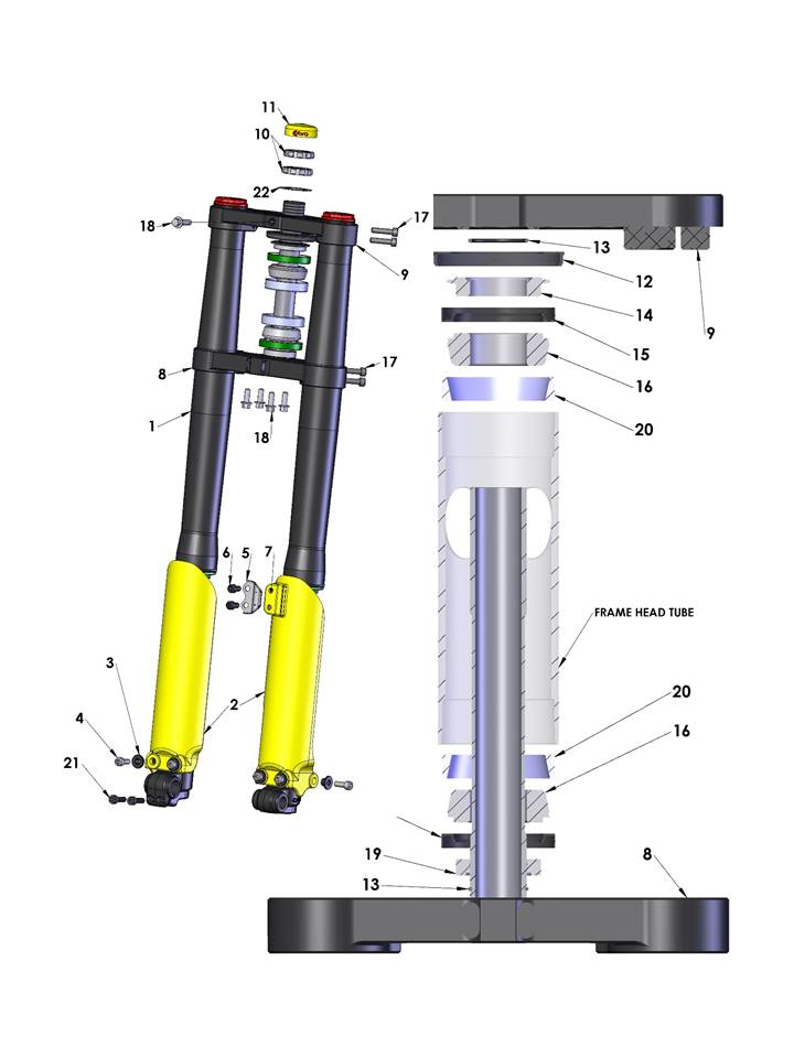 GUARD - FORK - FLO SET 50CC - 3 BOLT STYLE